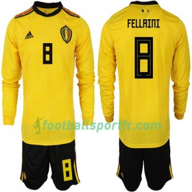 Tenue Belgique FELLAINI 8 Enfant Extérieur Coupe du monde 2018 Maillot de Foot ML